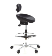 Sitzhocker 608300 WORK MF, schwarz, mit Rollen