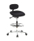 Sitzhocker 608300 WORK MF, schwarz, mit Rollen