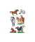 Sticker Pferderass Tiere Papier 3553