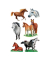 Sticker Pferderass Tiere Papier 3553