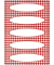 3639 Schriftfeld oval Einmachetikett Karo rot-wei&szlig;