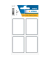 Schuletiketten neutral grauer Rand 40x55