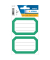 Schuletiketten neutral gr&uuml;n Linier 82x55