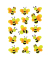 6038 Sticker Magic Bienen Neon