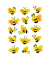 6038 Sticker Magic Bienen Neon