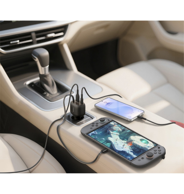 Boostcharge Kfz-Ladeger&auml;t 75W ausz. USB-C Kabel CCC001hqBK