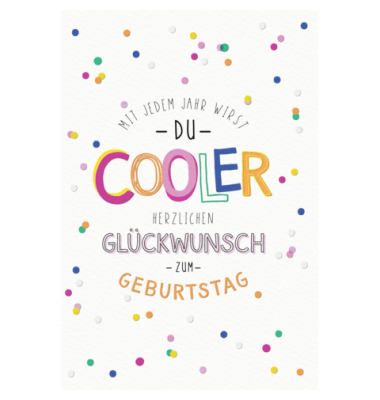 Geburtstagskarte Neon