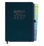 Business-Timer Deluxe 2027, A5, 100gm&sup2;, 87 Blatt, Kunstleder, 1W2S, nachtblau H&Auml;FFT 11316-4