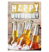 Geburtstagskarte englisch Happy Biersday