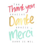 Danke Karte mehrsprachig