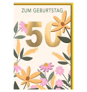 Geburtstagskarte Zahl 50