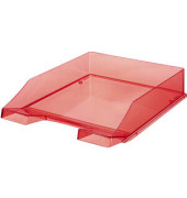 Briefablage Klassik 1026-X-29, A4/C4, rot-transparent, Polystyrol stapelbar