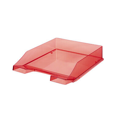 Briefablage Klassik 1026-X-29 A4 / C4 rot-transparent Kunststoff stapelbar