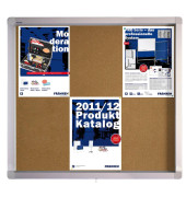 Schaukasten ECO SK6KE, 6xA4, braun/silber, Kork, pinnbar