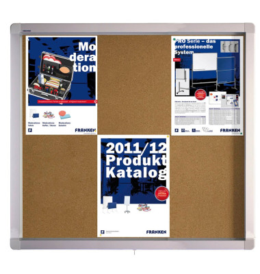 Schaukasten ECO SK6KE, 6xA4, braun/silber, Kork, pinnbar