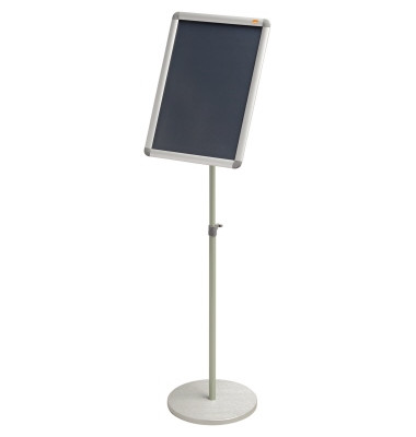 Infost&auml;nder A3 h&ouml;henverstellbar 95 - 150cm silber Tellerfu&szlig;