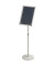 Infost&auml;nder A3 h&ouml;henverstellbar 95 - 150cm silber Tellerfu&szlig;