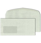 Kuvertierhüllen Kuvertierumschlag 30005396, Din Lang+ (C6/5), 229x114mm, mit Fenster, nassklebend, 75g, grau