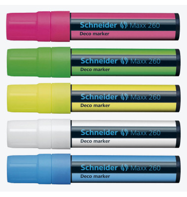 Decomarker Maxx 260 5er Etui farbig sortiert 2-15mm Keilspitze Decomarker Maxx 260 5er Etui farbig sortiert 2-15mm Keilspitze