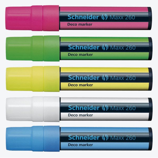 4255704301687 - Decomarker Maxx 260 5er Etui farbig sortiert 2-15mm Keilspitze 4255704301687 EDV 5 Stück 4255704301687 - Decomarker Maxx 260 5er Etui farbig sortiert 2-15mm Keilspitze 4255704301687 EDV 5 Stück