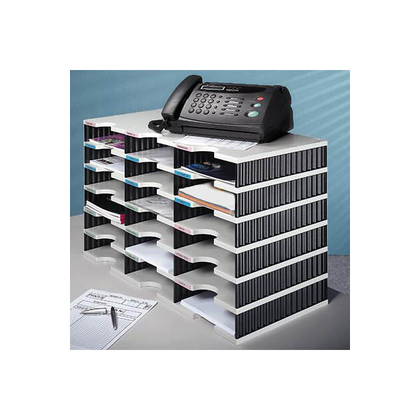 4255704303070 - Sortierstation Styrodoc mit 18 Fächern C4 grau schwarz 4255704303070 Styro 4255704303070 - Sortierstation Styrodoc mit 18 Fächern C4 grau schwarz 4255704303070 Styro