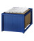 Hängemappenbox H61100 blau bis 40 Mappen befüllt mit 25 Mappen stapelbar