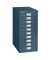 Schubladenschrank MultiDrawer™ 29er Serie L2910105, Stahl, 10 Schubladen (Vollauszug), A4, 27,9 x 59 x 38 cm, blau