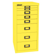Schubladenschrank MultiDrawer™ 29er Serie L296102, Stahl, 6 Schubladen (Vollauszug), A4, 38 x 59 x 27,8 cm, gelb