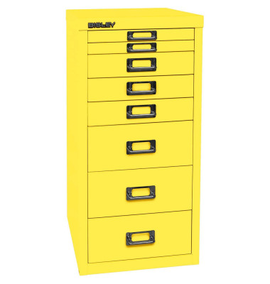 Schubladenschrank MultiDrawer™ 29er Serie L296102, Stahl, 6 Schubladen (Vollauszug), A4, 27,8 x 59 x 38 cm, gelb