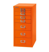 Schubladenschrank MultiDrawer™ 29er Serie L298103, Stahl, 8 Schubladen (Vollauszug), A4, 27,8 x 59 x 38 cm, orange
