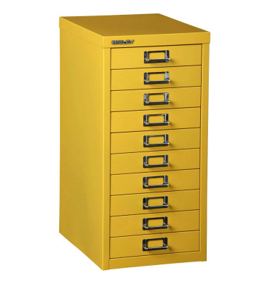 Schubladenschrank MultiDrawer™ 29er Serie L2910102, Stahl, 10 Schubladen (Vollauszug), A4, 27,9 x 59 x 38 cm, gelb