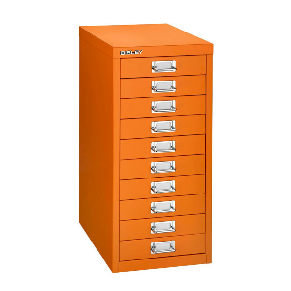 5020073769906 - Schubladenschrank MultiDrawer? 29er Serie L2910103 Stahl 10 Schubladen (Vollauszug) A4 279 x 59 x 38 cm orange 50200737699