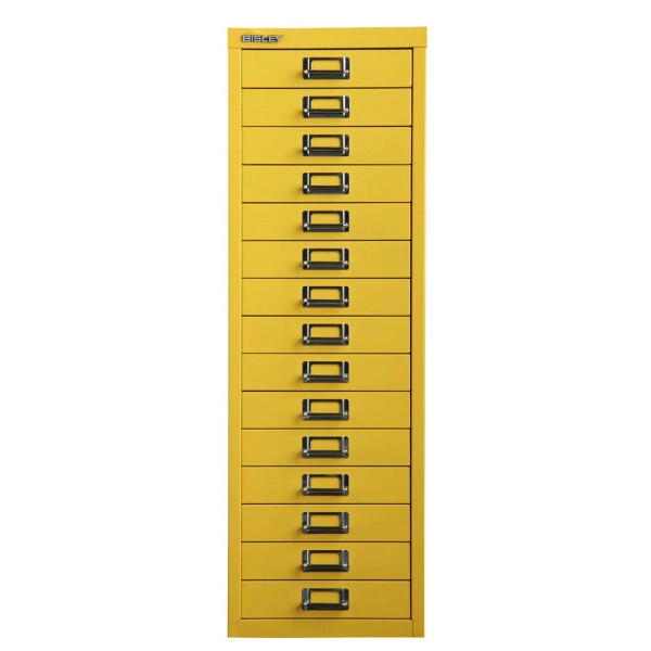 5020073770247 - Schubladenschrank MultiDrawer? 39er Serie L3915102 Stahl 15 Schubladen (Vollauszug) A4 279 x 86 x 38 cm gelb 5020073770247