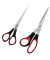 Scheren-Set, Edelstahl, rostfrei, 21cm, Linkshänder, schwarz-rot