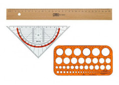 Bild der Kategorie Dreiecke / Lineale / Schablonen Lineal 15cm