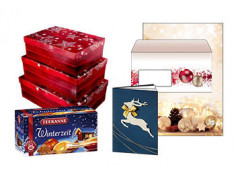 Weihnachtspapiere und -umschl&auml;ge uvm.