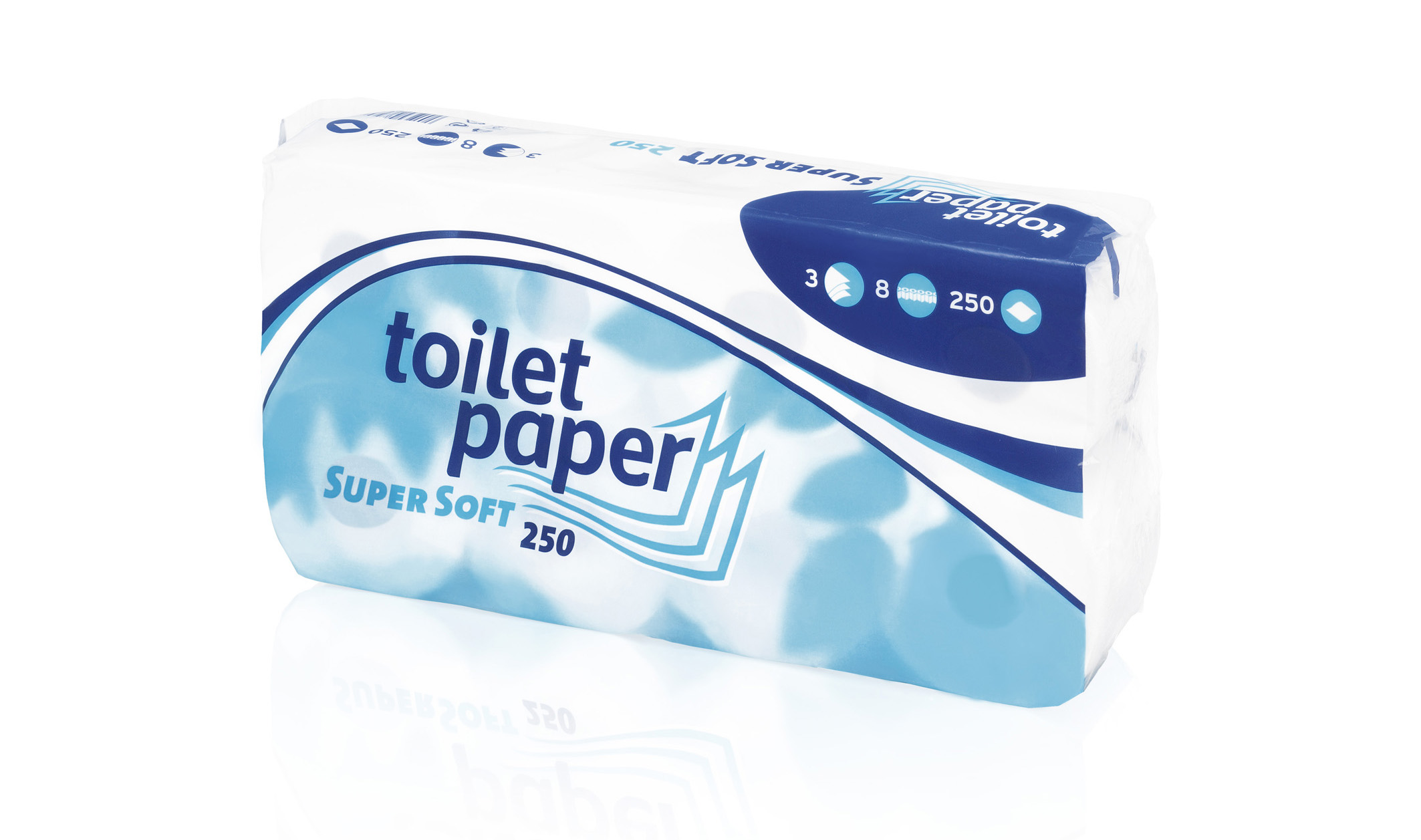 64 oder 2112 Rollen Toilettenpapier premium Care Supersoft 3-lagig 250 Blatt 8 