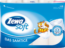 Zewa Toilettenpapier 29828 Das Samtige, 24 Rollen