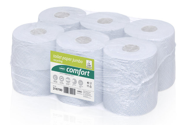 Wepa Toilettenpapier Jumbo Comfort recycling 316780 2-lagig 12 Rollen