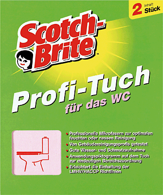 Scotch-Brite Profi Reinigungstücher für WC rot