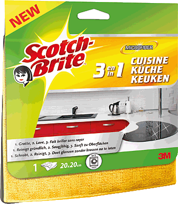 Scotch-Brite Küchentuch Mikrofaser saugstark gelb