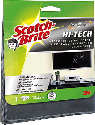 Scotch-Brite Staubtuch High-Tech Mikrofaser schwarz