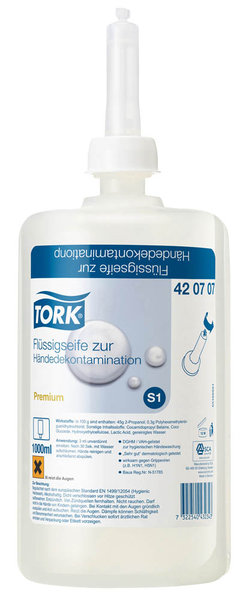 Tork Flüssigseife 420707 Premium Händedekontamination S1