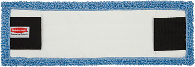 Rubbermaid Flachmoppbezug Sani blau 43,5 x 14 cm mit Laschen und Taschen