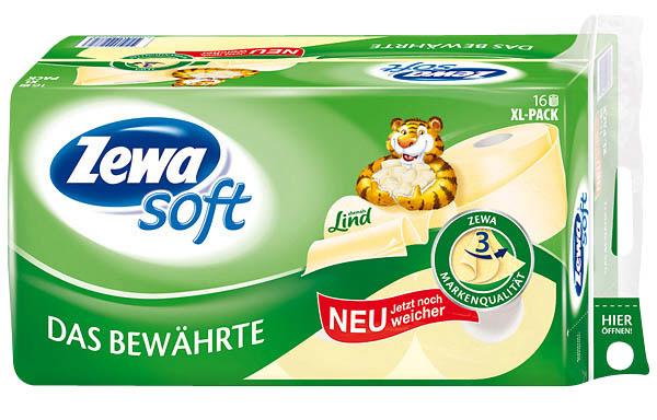 Zewa Toilettenpapier 28985 Das Bewährte, 16 Rollen