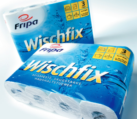 Fripa Küchenrollen Wischfix 3-lagig hochweiß