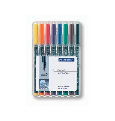 Lumocolor Folienstift S 8er-Etui sortiert 0,4 mm