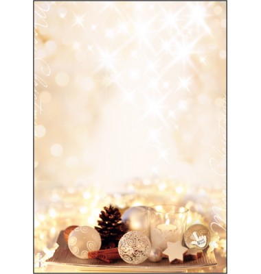 Weihnachtspapier beige/gold