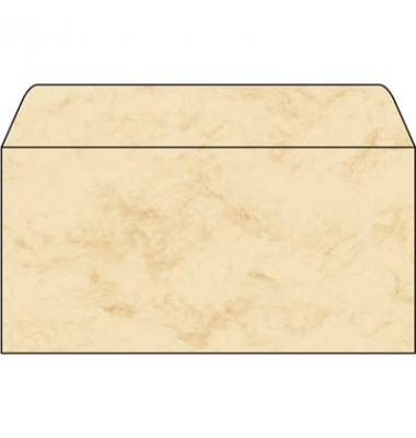 Briefumschlag marmoriert beige DIN lang