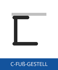 Tischgestell mit C-Füßen